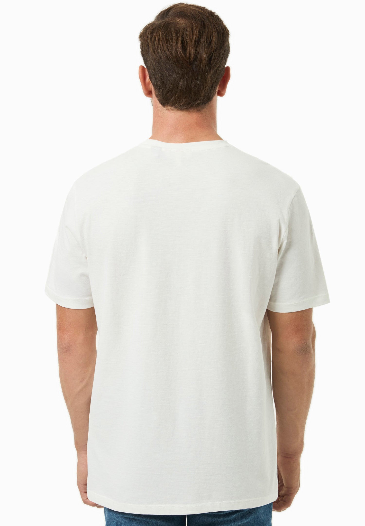 Heren Ronde hals T-shirt Gebroken wit