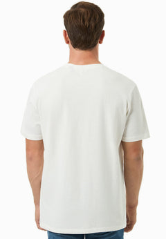 Heren Ronde hals T-shirt Gebroken wit