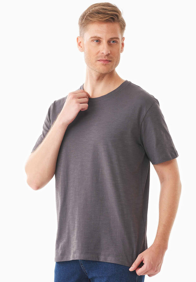 Heren Ronde hals T-shirt Asphalt