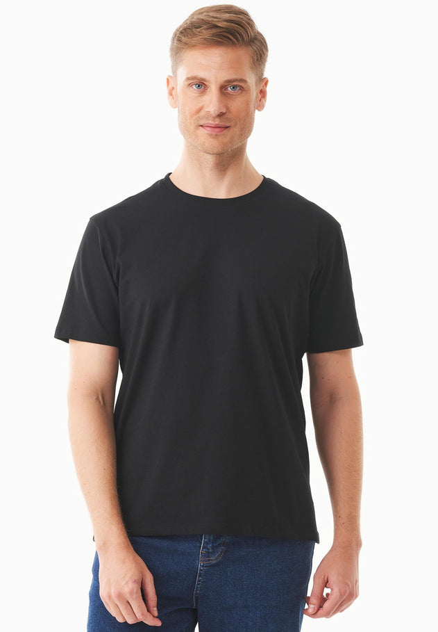 Heren Ronde hals T-shirt Zwart