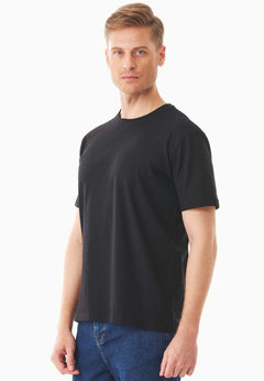 Heren Ronde hals T-shirt Zwart
