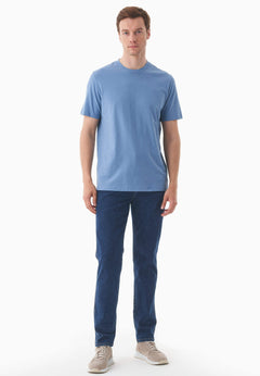 Men's Basic Round Neck T-Shirt Coronet Blue