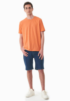 Heren Ronde hals T-shirt Dusty Orange