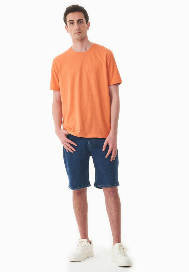 Heren Ronde hals T-shirt Dusty Orange