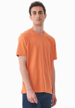 Heren Ronde hals T-shirt Dusty Orange