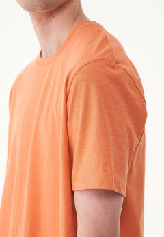 Heren Ronde hals T-shirt Dusty Orange