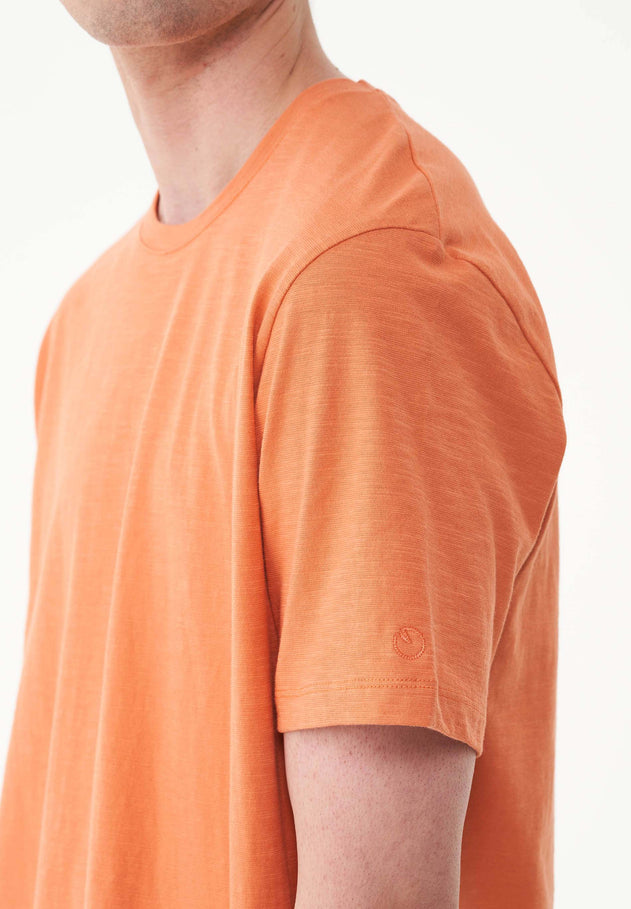 Heren Ronde hals T-shirt Dusty Orange