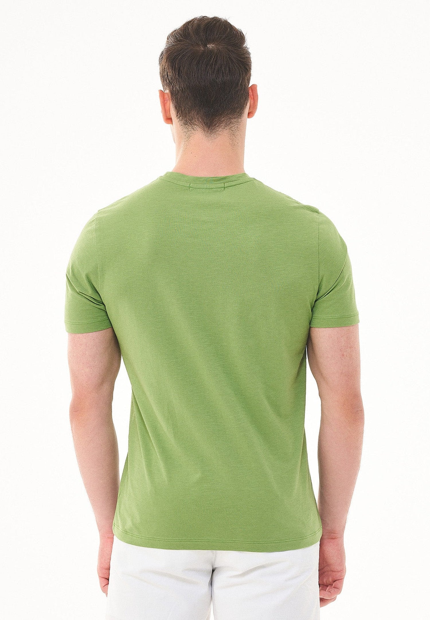 Heren Ronde hals T-shirt Grass Green