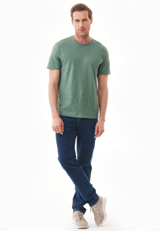 Heren Ronde hals T-shirt Green Tea