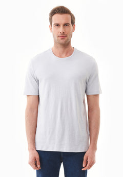 Heren Ronde hals T-shirt Lichtgrijs