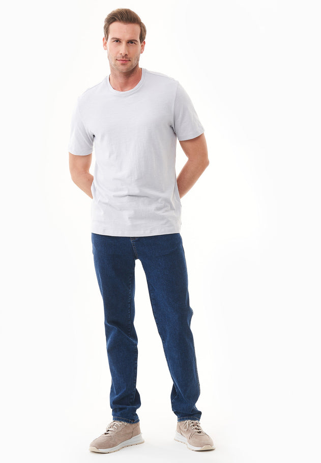 Heren Ronde hals T-shirt Lichtgrijs