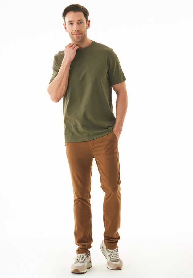 Heren Ronde hals T-shirt Military Olive