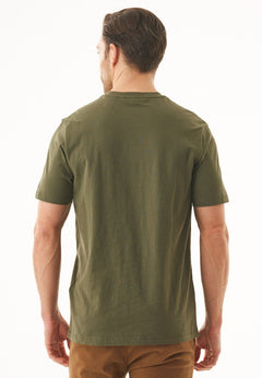 Heren Ronde hals T-shirt Military Olive