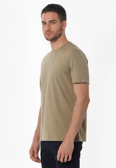 Men's Basic Round Neck T-Shirt Olive