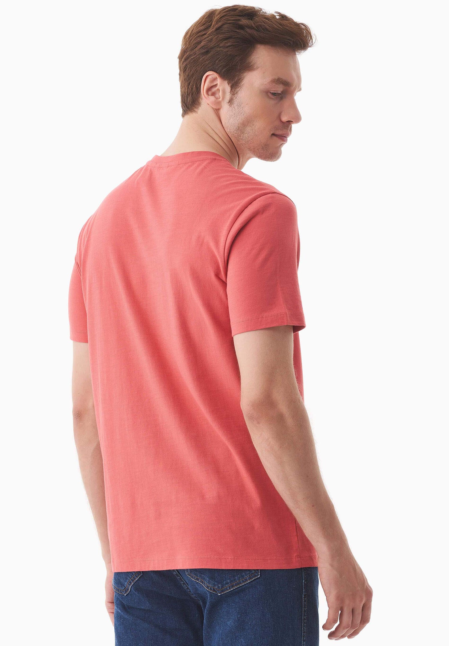 Heren Basic Ronde hals T-shirt Radiant Red