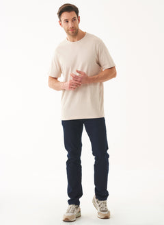 Men's Basic Round Neck T-Shirt Stone