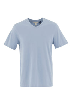 Heren V-hals T-shirt Ice Blue