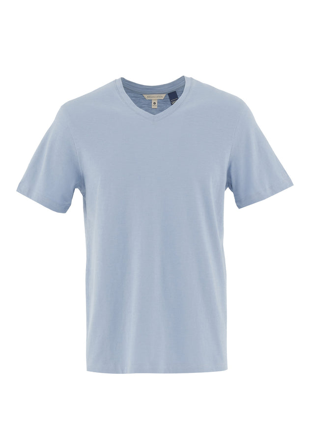 Heren V-hals T-shirt Ice Blue