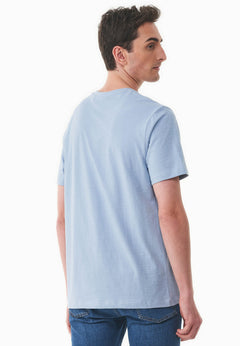 Heren V-hals T-shirt Ice Blue