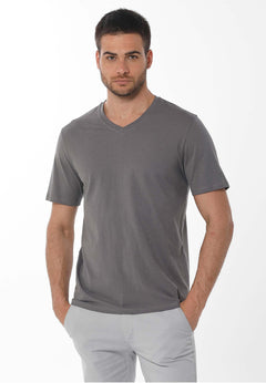 Heren V-hals T-shirt Shadow