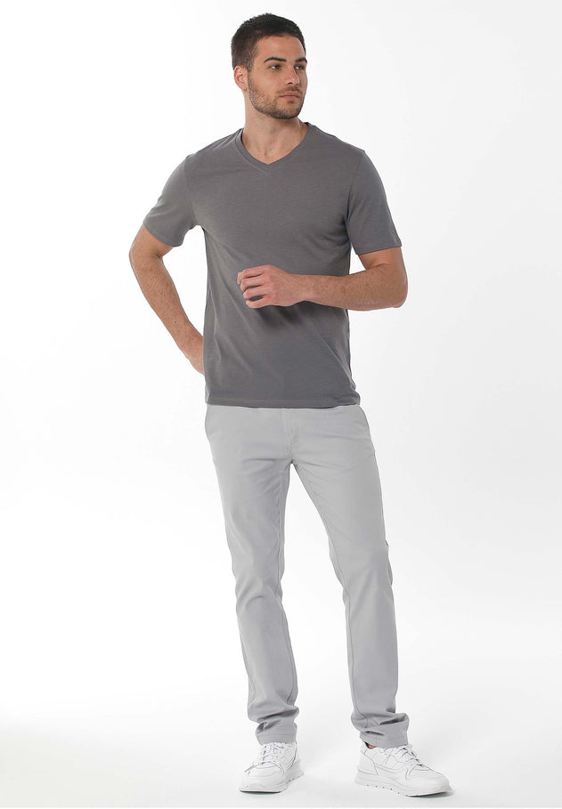 Heren V-hals T-shirt Shadow