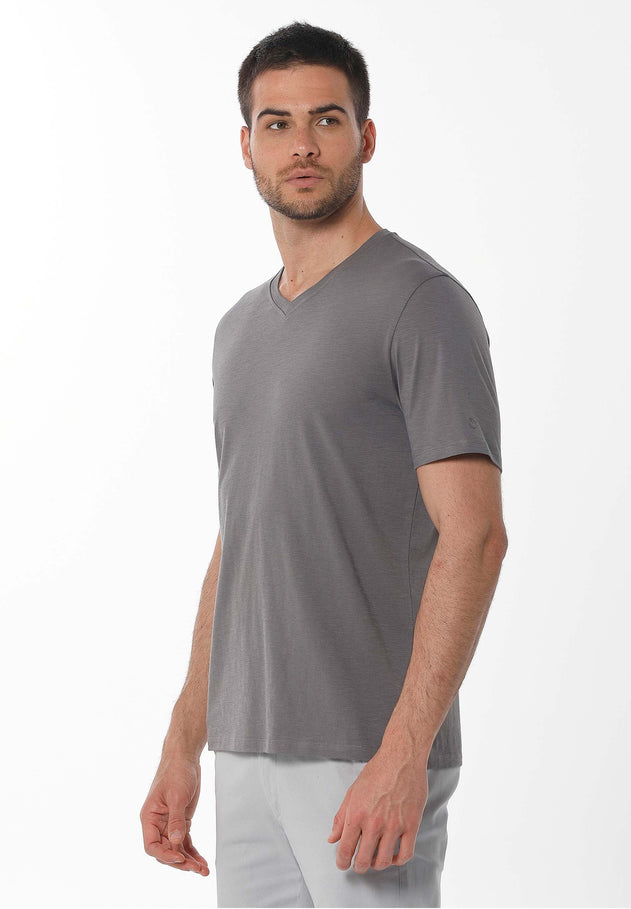 Heren V-hals T-shirt Shadow