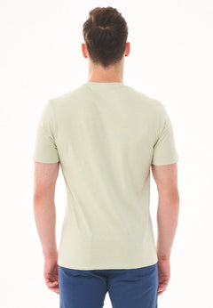 V-hals T-shirt Soft Green
