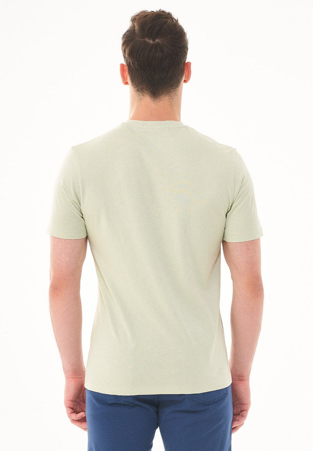 V-hals T-shirt Soft Green