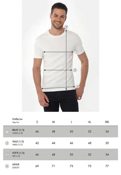 Organication size chart MCASUAL516