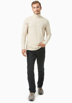 Men's Organic Cotton Turtleneck Shirt Stone