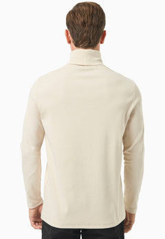 Men's Organic Cotton Turtleneck Shirt Stone