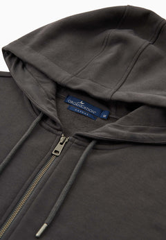 Heren Fleece Ritshoodie Asfalt