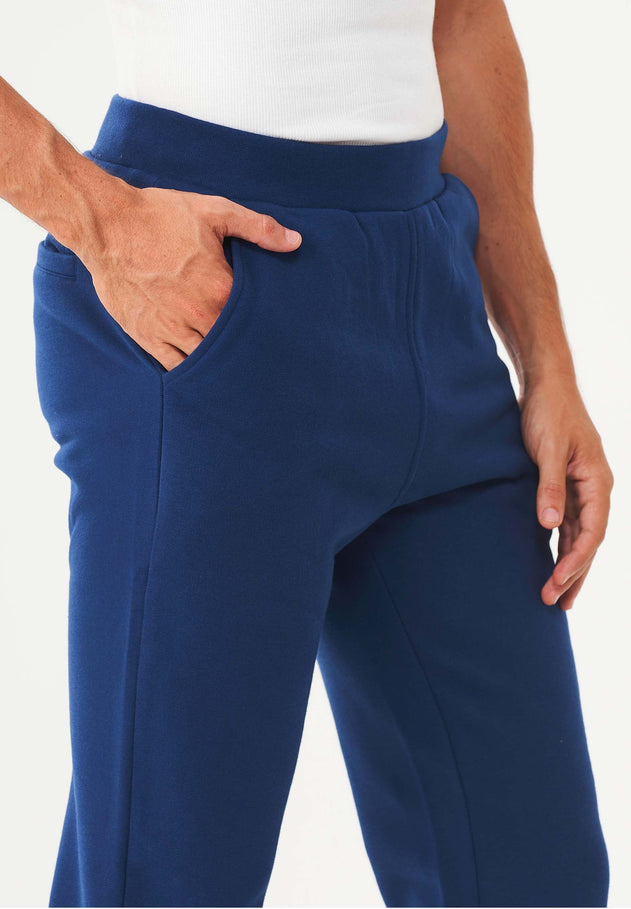 Heren Fleece Joggingbroek Marineblauw