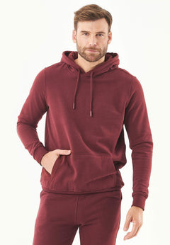Heren Basic Soft Touch Hoodie Bordeaux