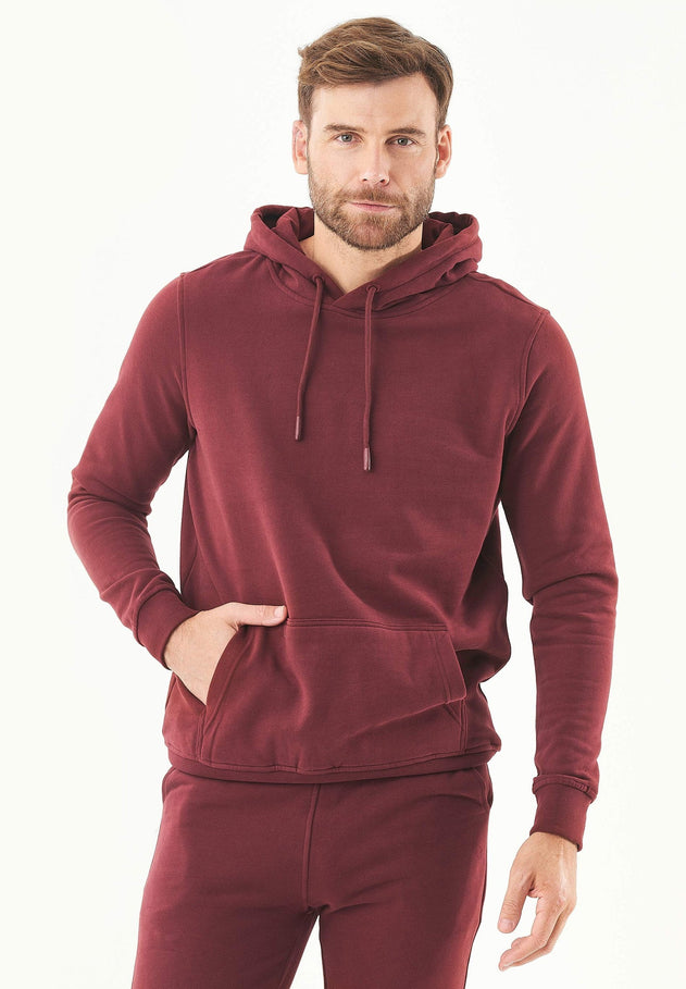 Heren Basic Soft Touch Hoodie Bordeaux