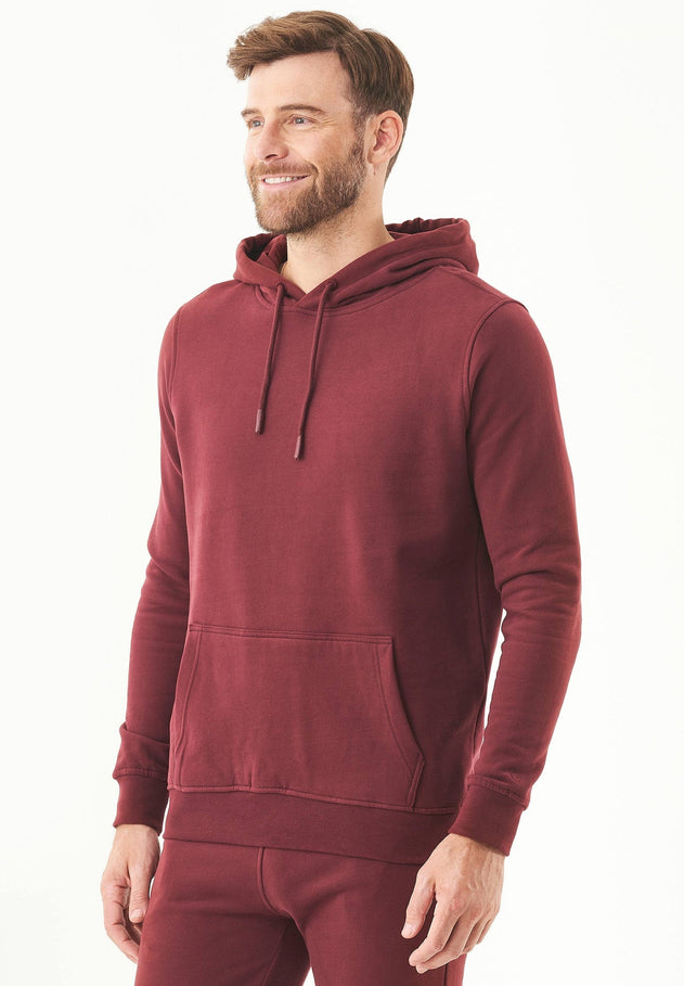 Heren Basic Soft Touch Hoodie Bordeaux