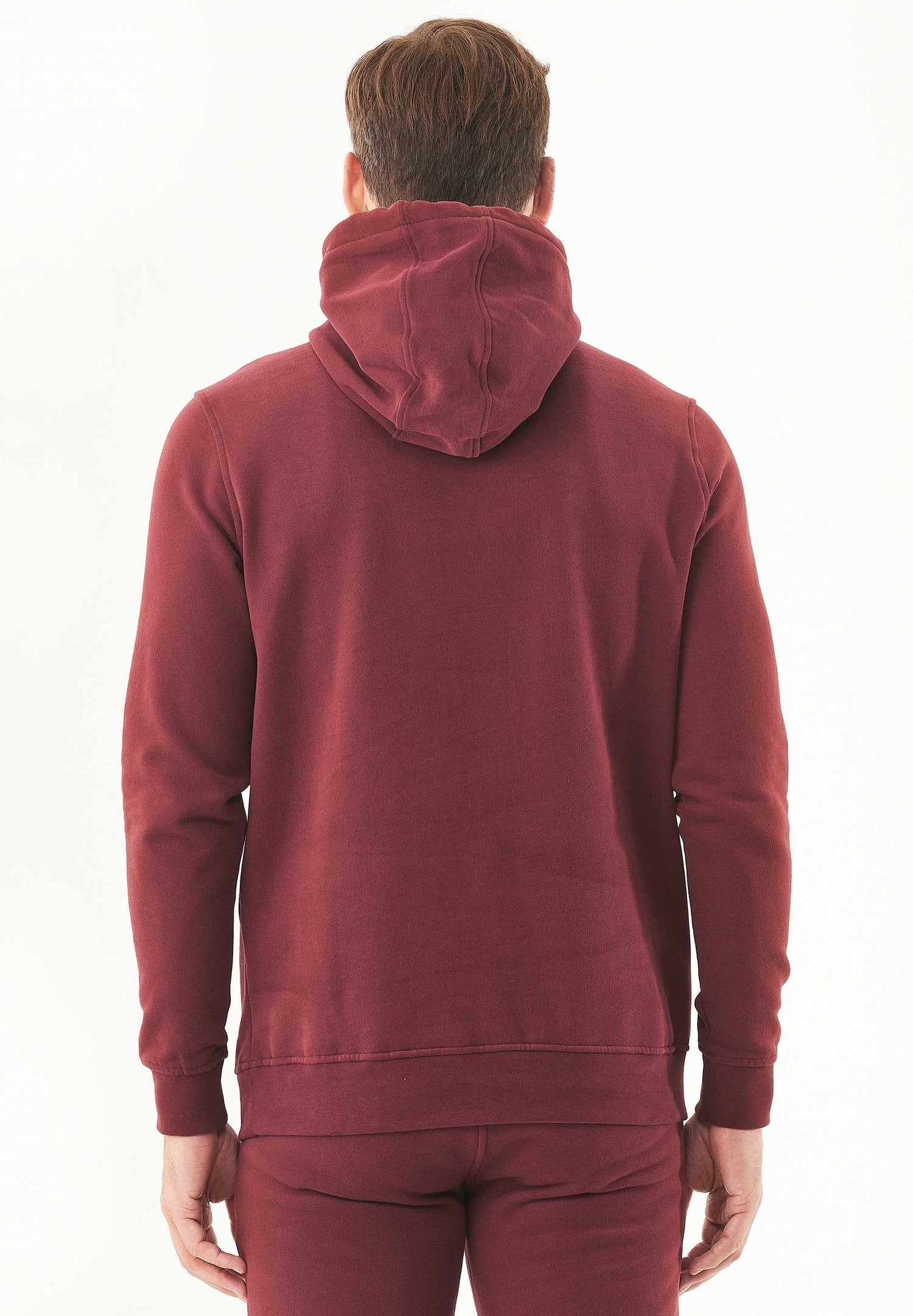 Heren Basic Soft Touch Hoodie Bordeaux