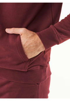 Heren Basic Soft Touch Hoodie Bordeaux