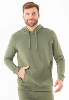 Heren Basic Soft Touch Hoodie Middenolijf