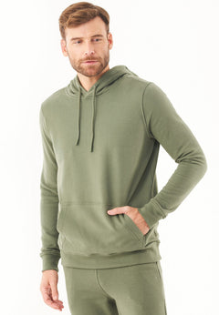 Heren Basic Soft Touch Hoodie Middenolijf