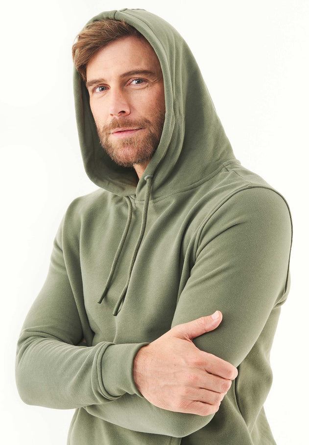 Heren Basic Soft Touch Hoodie Middenolijf