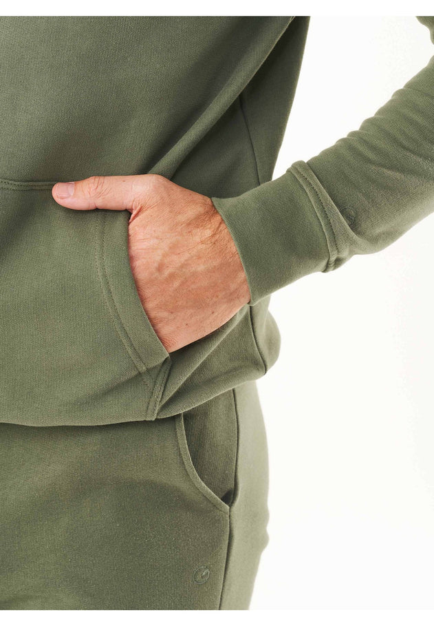 Heren Basic Soft Touch Hoodie Middenolijf