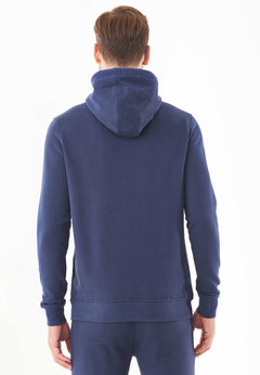 Heren Basic Soft Touch Hoodie Marineblauw