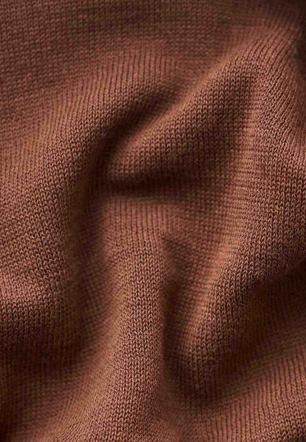 Men's Round Neck Organic Cotton Sweater Radical Brown