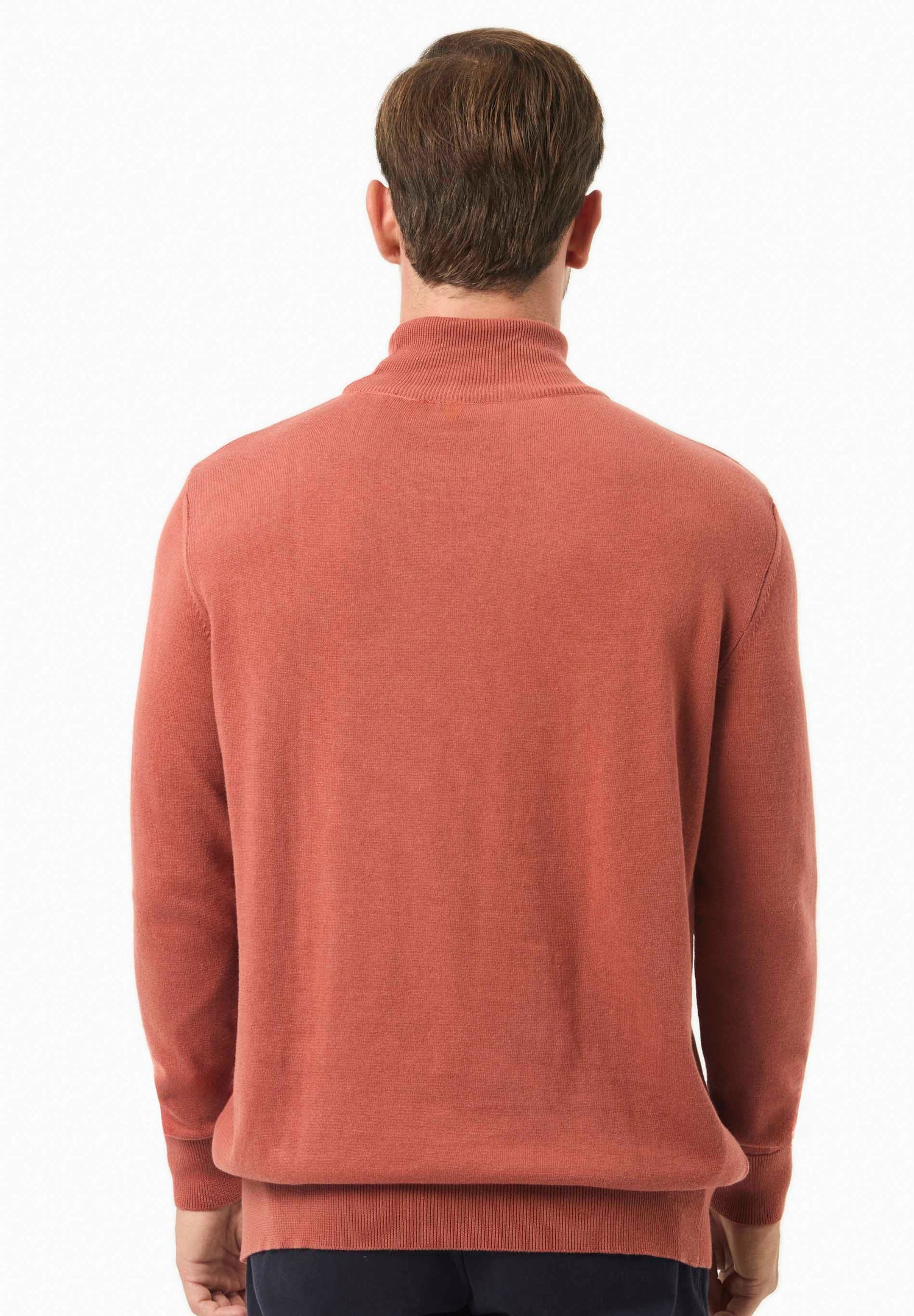 Men's Organic Cotton Turtleneck Sweater Cinnamon