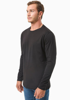 Men's Casual Long-Sleeved T-Shirt Black