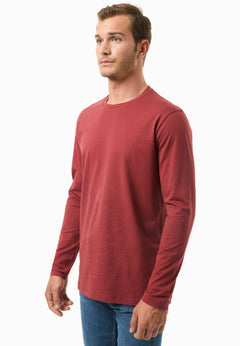 Men's Casual Long-Sleeved T-Shirt Merlot