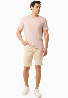Heren Regular fit Biokatoen Short Beige