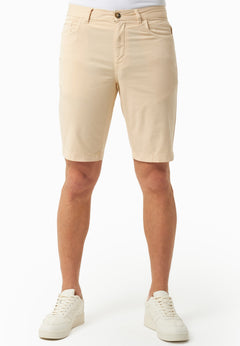 Heren Regular fit Biokatoen Short Beige