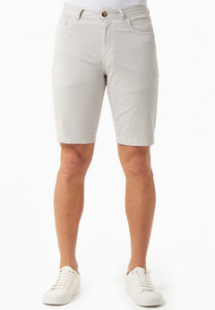 Heren Regular fit Biokatoen Short Lichtgrijs